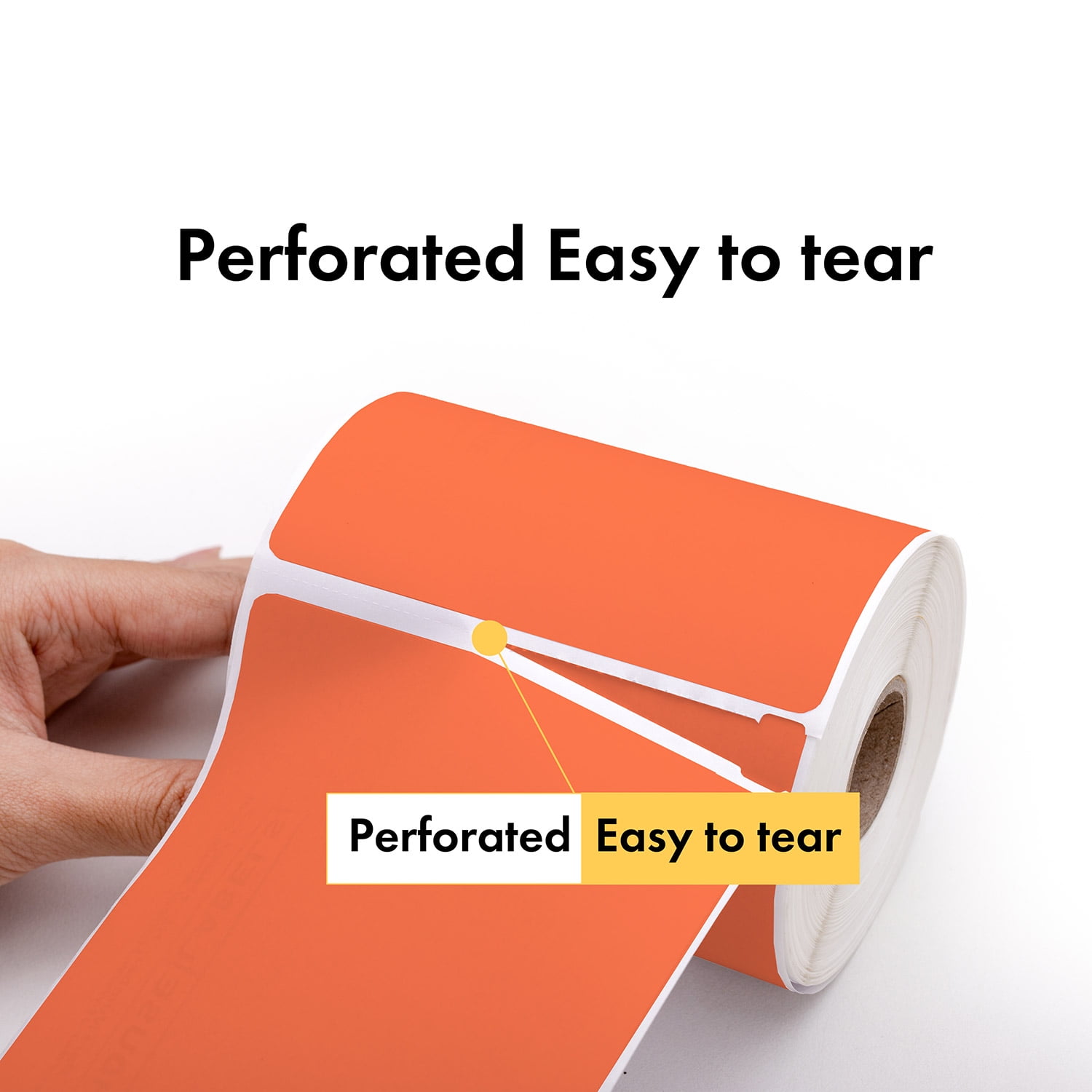 HOUSELABELS 4" x 6" Orange Shipping Labels on 1" Core Compatible With Zebra and Rollo Printers, 20 Rolls / 250 Labels per Roll