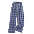 thumbnail image 2 of Mineart Men's Relaxed Fit Sleep Pant Plaid Pants Elastic Waist Drawstring Loose Soft Thin Sleepwear Long Pajama, 2 of 3