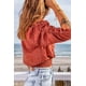 thumbnail image 2 of ABPHQTO Blusa de mujer con mangas abullonadas fruncidas con estampado de lunares, 2 of 5