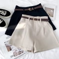 thumbnail image 4 of ZenCart Women Suit Shorts High Waist Zipper Fly Solid Color Casual Suit Shorts with Pockets Versatile Summer Shorts, 4 of 8