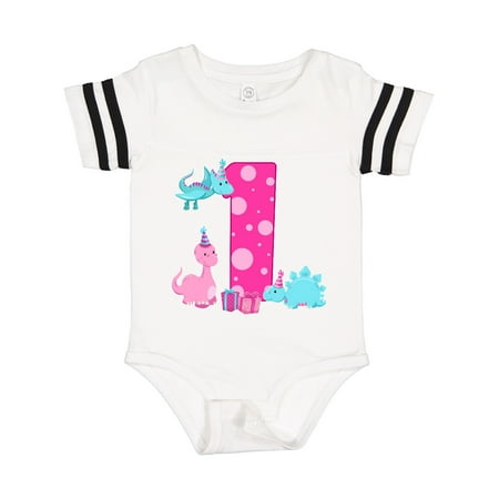 

Inktastic Dinosaur Party-First Birthday Gift Baby Girl Bodysuit