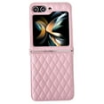 thumbnail image 2 of Allytech for Galaxy Z Flip 5, Luxury PU Leather Slim Back Cover Shell Shockproof Bumper Anti-Scratch Phone Case Cover for Samsung Galaxy Z Flip 5, Pink, 2 of 5