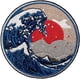 thumbnail image 1 of Parche bordado con la forma de la Gran Ola de Kanagawa, para coser o planchar, 1 of 5