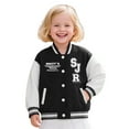 thumbnail image 3 of WOYY Girls Baseball Jacket Letter Print Sports Varsity Sweatshirt, Sizes 18-24M, 3 of 3