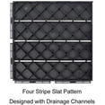 thumbnail image 5 of Domi Outdoor Living Patio Deck Tiles, 12 x 12 inches Composite Interlocking Decking Tile, Four Slat Plastic Outdoor Flooring, 44 Pieces One Pack, Dark Grey, 5 of 6