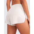 thumbnail image 2 of Shorts CRZ YOGA V con Corte Alto y Secado Rápido Blanco Lechoso XL, 2 of 4