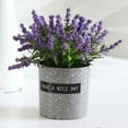 thumbnail image 4 of Ludlz Mini Potted Artificial Lavender Plant Flowers Faux Herbs Planter Set Small Houseplants Green Fake Plastic Bonsai for Indoor Greenery Tabletop Wedding Decorations Desktop Bonsai, 4 of 7