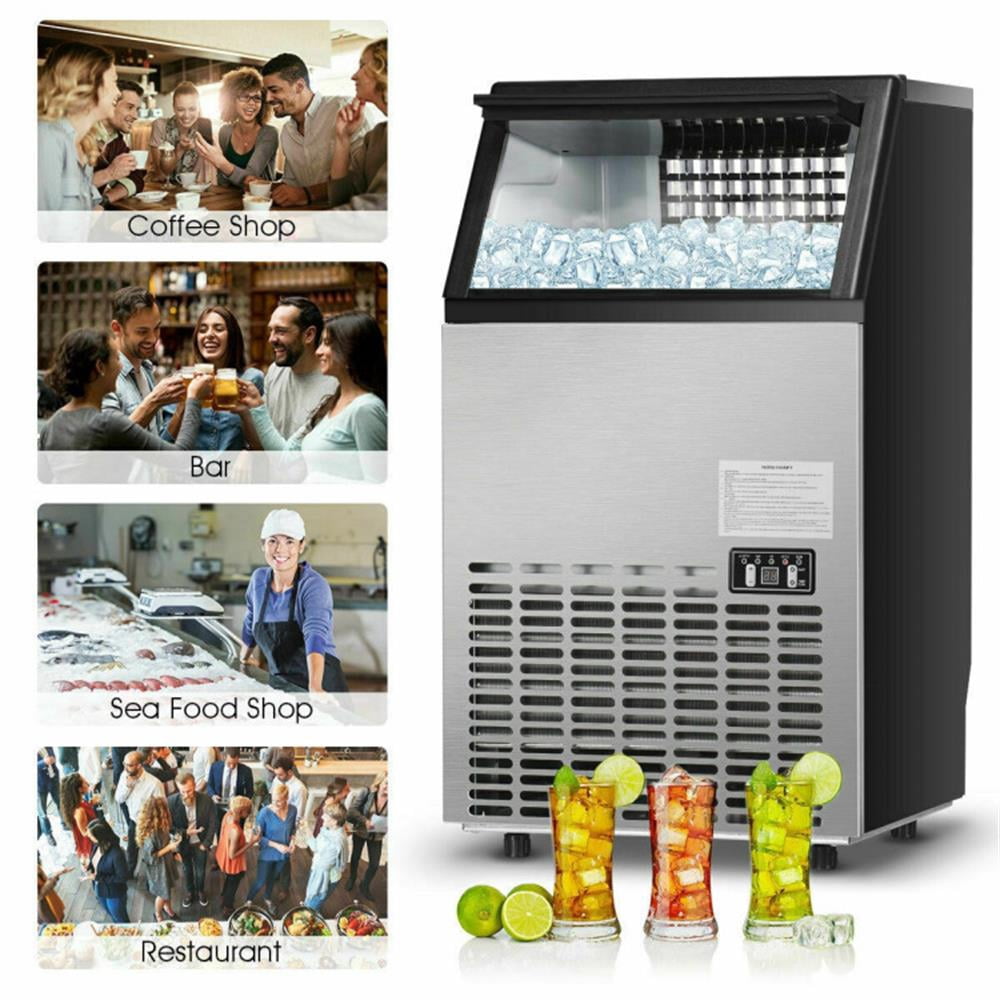 Barara King Ice Makers, Ice Making Ice Maker Machine,Portable Built-In Stainless Steel Commercial Ice Maker