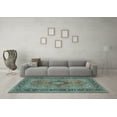 thumbnail image 3 of Ahgly Company Indoor Square Persian Light Blue Traditional Area Rugs, 3' Square, 3 of 4