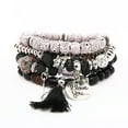 thumbnail image 4 of Ayyufe Bohemian Bracelets Bohemian Women Tassel Wing Disc Natural Stone Beaded Multilayer Bracelet, 4 of 8