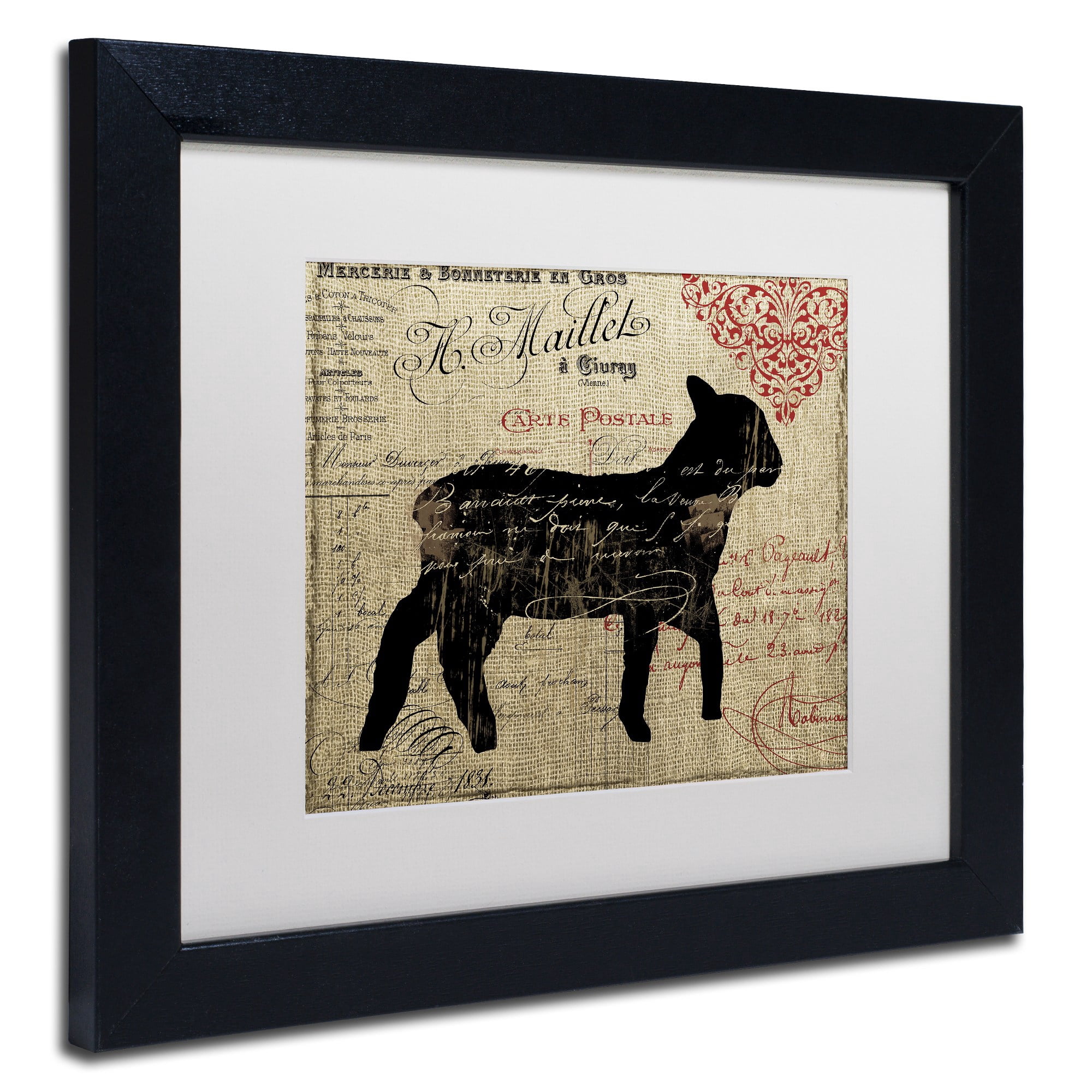 Trademark Fine Art "Paris Farms III" Canvas Art by Color Bakery, White Matte, Black Frame