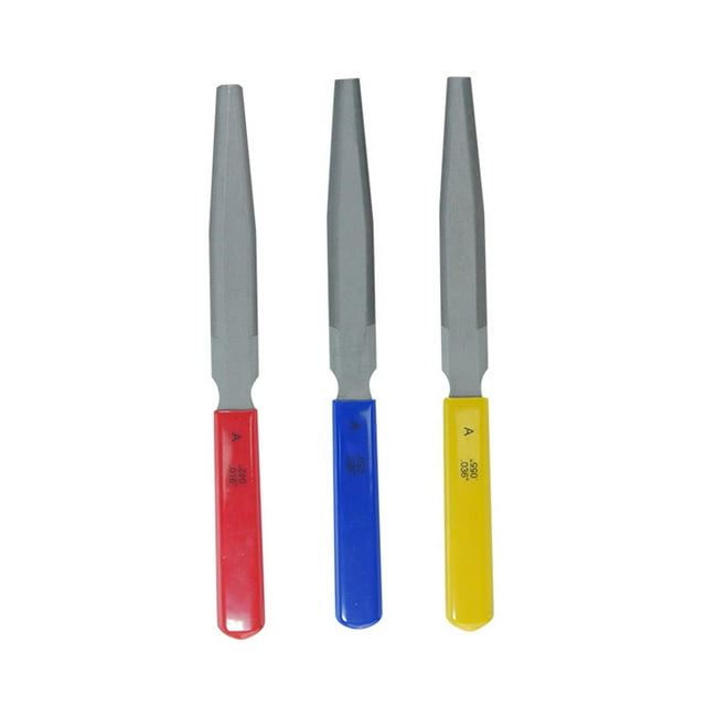3x Guitar Nut File Set Guitar Fret Crowning files Tapered Nut files for Electric