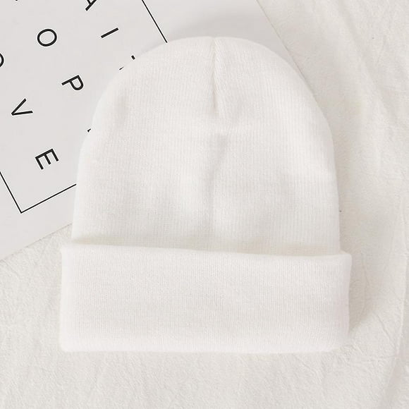 White Acrylic Wool Hat Men And Women Couple Europe And The United States And The United States Autumn And Winter Knit Black And White Beanie Sweater