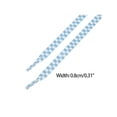 thumbnail image 3 of INSPIRE CHIC Two Color Checkered Flat Shoelaces Plaid Shoe Laces for Sneaker 1 Pair Light Blue and White 120cm/47.2", 3 of 4