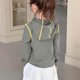 thumbnail image 5 of Cowsor Toddler Hoodie Jacket Girls Long Sleeve Full Zip Hooded Solid Fall Winter Sport Pullover Sweatshirt Coat for Kids, 5 of 7