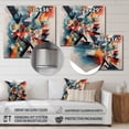 thumbnail image 4 of Designart "Fractals and Dimensions in Blue III" Modern Geometric Metal Wall Art, 4 of 5