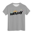 thumbnail image 1 of Crop Tops pour Enfants 9-10 Filles Manches Longues pour Anniversaire d'Enfants T-Shirt à Manches Courtes Col Rond Été Coupe Décontractée Basique, 1 of 4