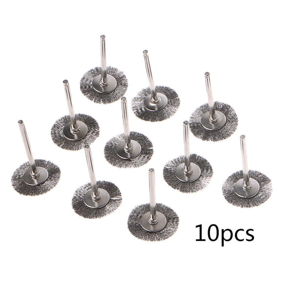 10 PCS Professional Stainless Steel Wire Brush Rotary Tool for Drill Polishing Accessories