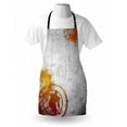 thumbnail image 3 of Basketball Apron Basketball Streetball and Paint Stains Image on Concrete Wall Rustic Print, Unisex Kitchen Bib Apron with Adjustable Neck for Cooking Baking Gardening, Charcoal Orange, by Ambesonne, 3 of 3