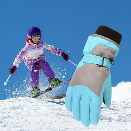 

TUOBARR Toddler Girls Boys Snow Gloves Kids Ski Winter Gloves Waterproof Windproof Children Warm Gloves