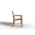 thumbnail image 4 of Perrin Stacking Teak Outdoor Dining Armchair in White (Set of 4), 4 of 5