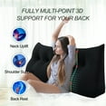 thumbnail image 3 of WOWMAX Large Bolster Triangular Reading Backrest Positioning Support Wedge Pillow Headboard for Day Bed Bunk Bed RV/Trailer with Removable Cover Queen Velveteen Black, 3 of 6