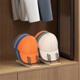 thumbnail image 4 of Organizador de Gorras de Béisbol, Paquete de 2, Almacenamiento de Sombreros de Madera y Metal para 14 Gorras de Béisbol, Perchero de Mesa para Sombreros, 4 of 8