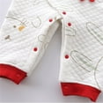 thumbnail image 6 of Otqutp Outdoor Jumpsuit for Kids Baby Girls Boys Bunny Calendar Chinese New Year Thick Warm Kimono Tang Suit Red Long Sleeve Romper Outfits(a-White,12-18 Months, 6 of 7