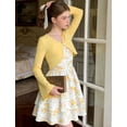 thumbnail image 4 of Aideaone Girls Dress Set Floral Spaghetti Strap Dress with Cardigan for Tweens Teens 7-14 Years, 4 of 8