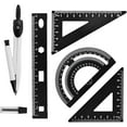 thumbnail image 1 of Miangastore 1 Set Geometry Ruler Set Scale Ruler Triangle Gauge Comprehensive Math Drafting Tools with Protractor Metal Geometry Kit for Precise Measurements, 1 of 8