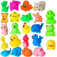 thumbnail image 1 of Juguetes de baño con animales marinos y zoológicos, 23 unidades, para niños pequeños y niñas, 1 of 9