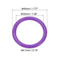 thumbnail image 2 of Uxcell 1.8" OD 1.4" ID Loose Leaf Rings Binder Ring Plastic O Rings for Book Scrapbook, Purple 100 Pack, 2 of 6
