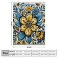 thumbnail image 4 of Shiartex Blue and Yellow Mexican Tile Blanket Boho Retro Pattern Soft Warm Throw Blankets Soft Fuzzy Blanket Bedding Cozy Lightweight for Bed Couch Car Gift Idea Suitable for All Season, 4 of 6