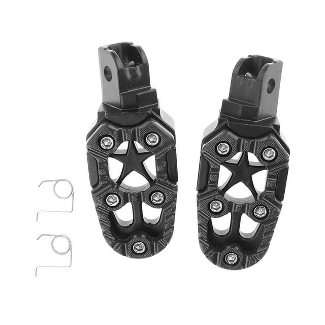 koolsoo 2x Pedal Footrest Passenger Rear Foot Custom Design for Universal Scooter ATV - black