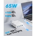 thumbnail image 2 of Power Strip Olcorife de 230 W con 4 tomas de corriente alterna, 8 puertos USB, cable de 5 pies, 2 of 6