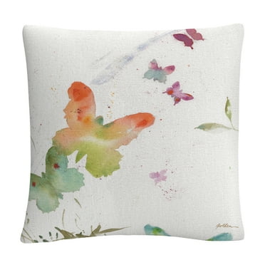 Butterfly Expression' Abstract Modern By Sheila Golden 16 X 16 Decorative Throw Pillow