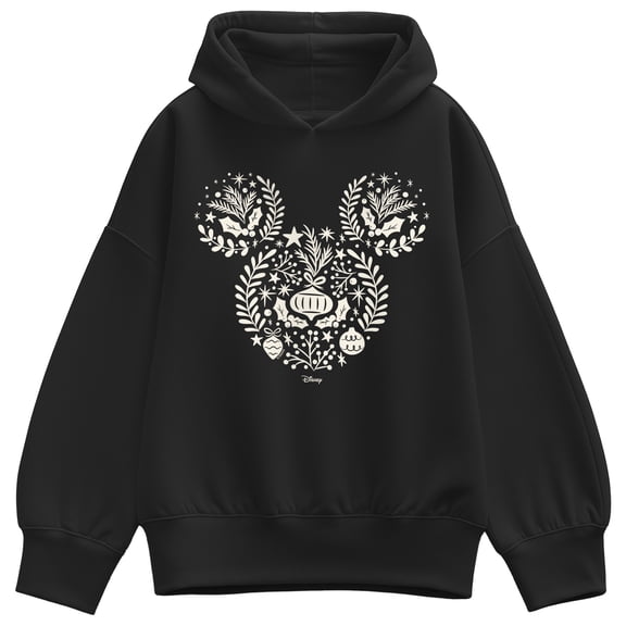 Disney - Scandinavian Mickey Ears - Women's Oversized Fleece Hoodie Sweatshirt