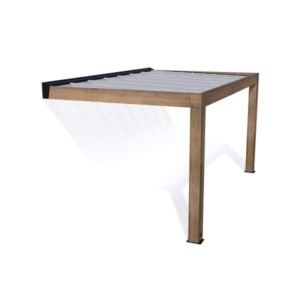 Canopia by Palram Helsinki Kit de Couverture de Patio 10 Pi x 15 Pi - Bois de Cèdre