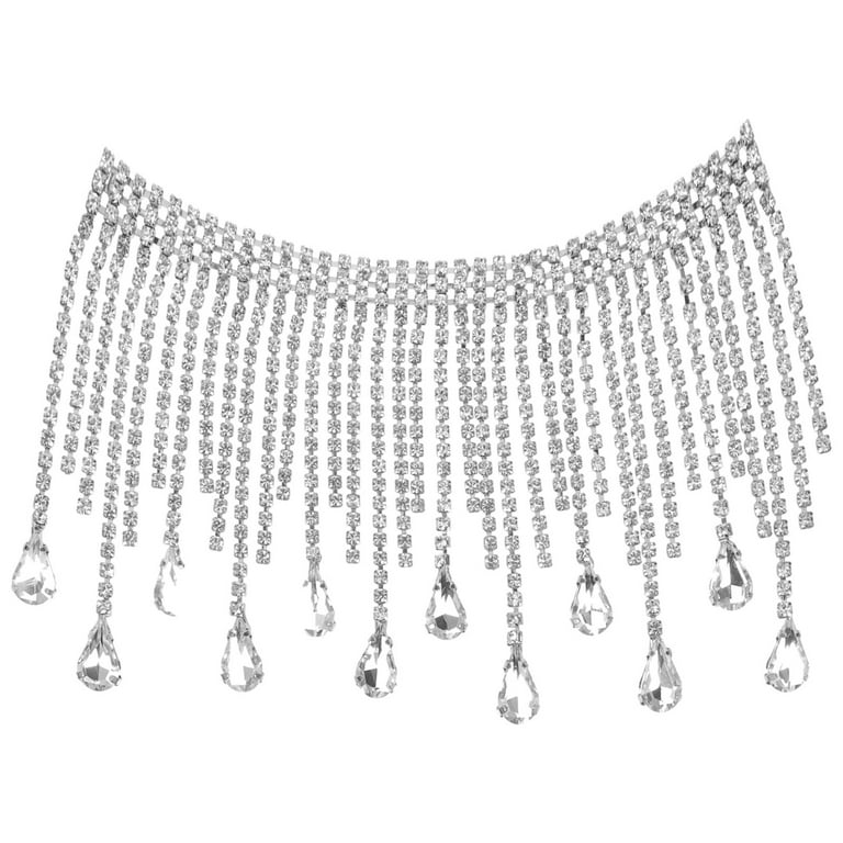 Rhinestone Fringe Trim Rhinestone Tassel Fringe Rhinestone