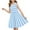 Blue, variant on Ashirexll Summer Dresses for Teens, Girls Dresses Size 10-12, Girls' Summer Dress for 3-14 Casual Sleeveless Round Neck Dress Striped Style Waist Cinched Children's Dress