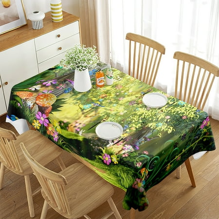 

Beautiful Garden Rectangular Tablecloth Natural Landscape r Dining Room Outdoor Picnic Mat ration