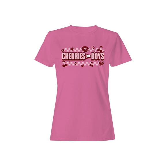 Cherries Over Boys: Bold Design Women's T-shirt