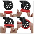 thumbnail image 3 of Unique Bargains 4 Pcs Durable Luggage Wheel Covers Red Silicone, 3 of 5