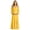 Yellow, variant on Women's Maternity 450g Spandex Dress, Off-The-Shoulder Long Sleeve Shirred Waist Side Slit A-Line Tiered Gown, Boho Pregnancy Photoshoot & Baby Shower Maxi Dress, 1pc, S/M/L/XL/XXL