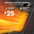 thumbnail image 2 of Calefactor eléctrico portátil FLANUR de 1500 W con WiFi, control por voz y temporizador, 2 of 8