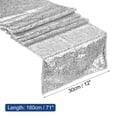 thumbnail image 2 of Silver Table Runner 71" x 12", Long Shining Sequin Table Runner, 2 of 4