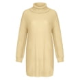 thumbnail image 4 of Gibobby Vestido de manga larga Moda mujer sólido manga larga suéter vestido cuello suéter suéter vestido(Gris,XL), 4 of 5