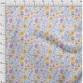 thumbnail image 3 of oneOone Cotton Flex White Fabric Leaves & Flower Floral Diy Clothing Quilting Fabric Print Fabric By Yard 40 Inch Wide, 3 of 4