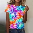 thumbnail image 4 of Sexlip Women's T-Shirt Round Neck Short Sleeve Comfortable Wear Daily Wear Essential Durable Quality Fashion Forward Blue XXXXXL, 4 of 6