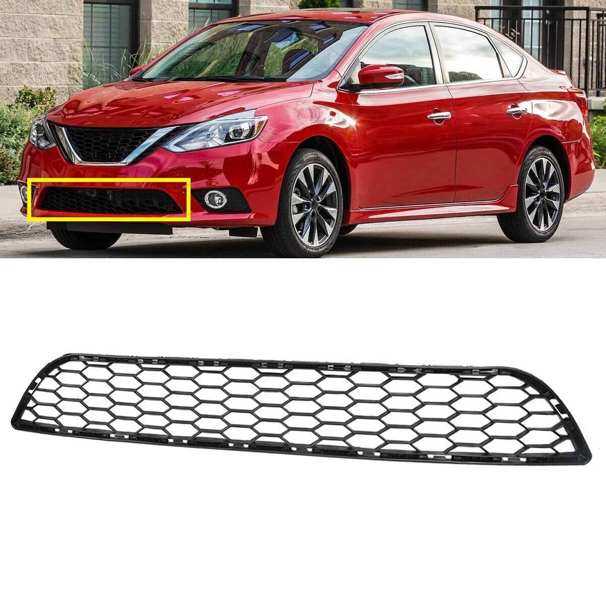 Front Lower Grille Fit for Nissan Sentra (2016-2018), NI1036107 ...
